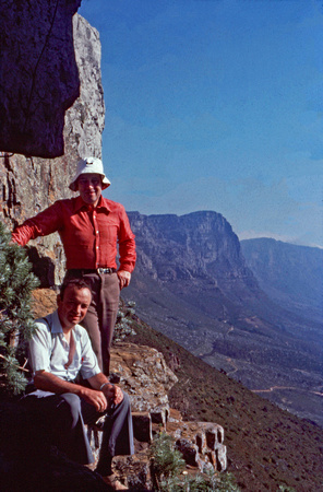 Dick with friend on trail circa 1970s