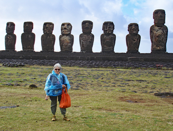 Dava Sobel and Tongariki moai