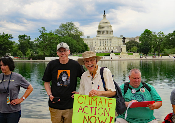 Bill McKibben and Michael Mark, Washington Climate Rally