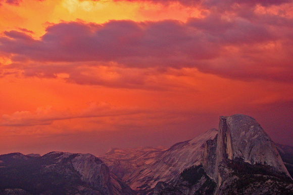 Yosemite clouds over Half Dome