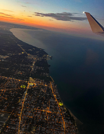 Northern Chicago from air
