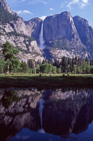 Yosemite Falls reflected