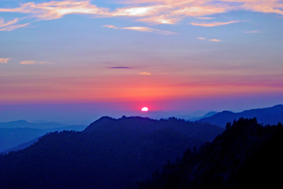 Sequoia Moro Rock sunset